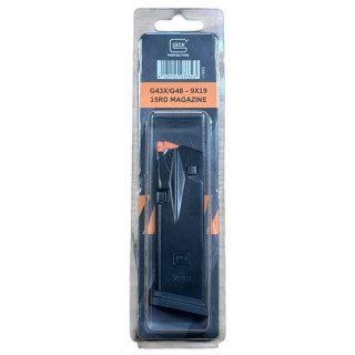 CHARGEUR GLOCK 43X 15 COUPS METAL ELEVATEUR ORANGE
