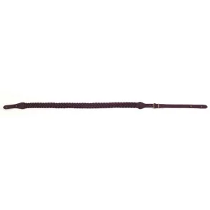 BRETELLE CUIR TRESSE MARRON - 1