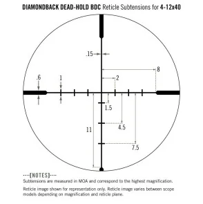 LUNETTE VORTEX DIAMONDBACK 4-12X40 SFP RETICULE BDC MOA VORTEX - 3