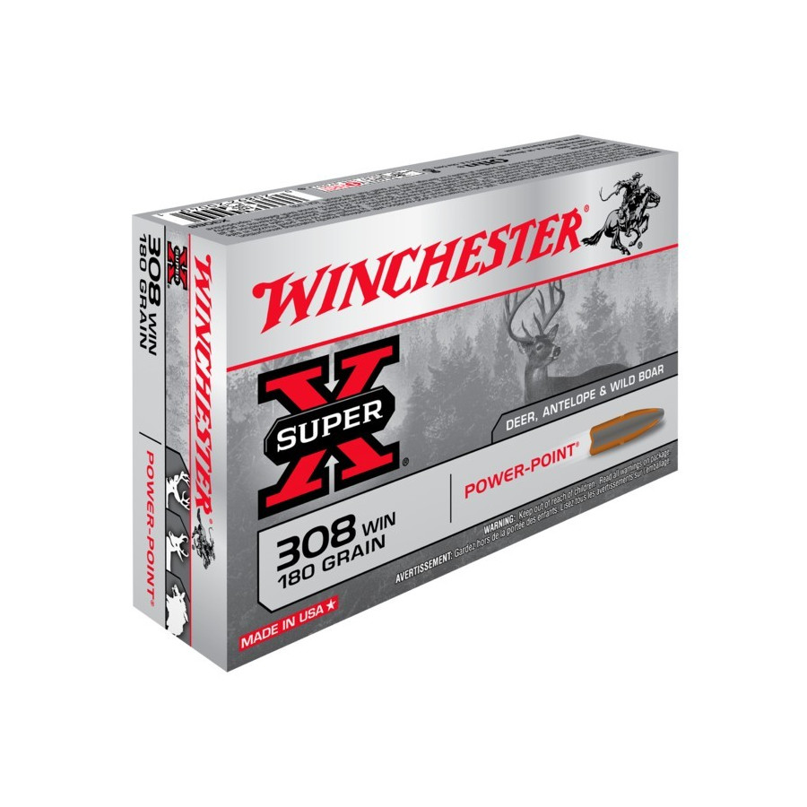 MUNITIONS WINCHESTER 308WIN 180GR POWER POINT X20 WINCHESTER - 1