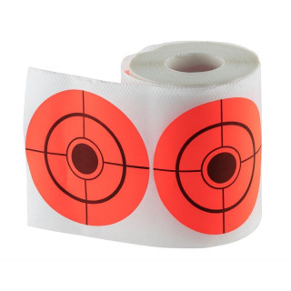 PASTILLES CIBLES AUTOCOLLANTES ORANGE DIAM.75MM  - 1