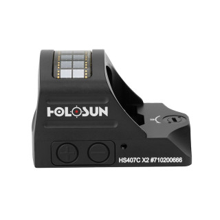 POINT ROUGE HOLOSUN REFLEX 407C X2 - RETICULE ROUGE - 2 MOA HOLOSUN - 5