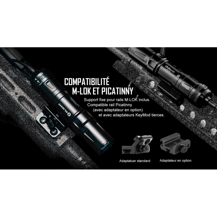 Lampe Tactique Olight Odin Mini sur M-LOK 1250 LUMENS NOIR OLIGHT - 6
