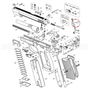 RESSORT BAR DETENTE LIGHT / EEMANN TECH COMPETITION TRIGGER BAR SPRING ( -15% POWER ) FOR CZ EEMANN - 3