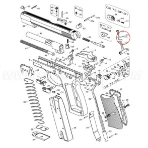 RESSORT BAR DETENTE LIGHT / EEMANN TECH COMPETITION TRIGGER BAR SPRING ( -15% POWER ) FOR CZ EEMANN - 3