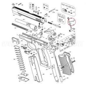 RESSORT BAR DETENTE LIGHT / EEMANN TECH COMPETITION TRIGGER BAR SPRING ( -15% POWER ) FOR CZ EEMANN - 3